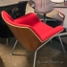Red Herman Miller Swoop Plywood Lounge Chair
